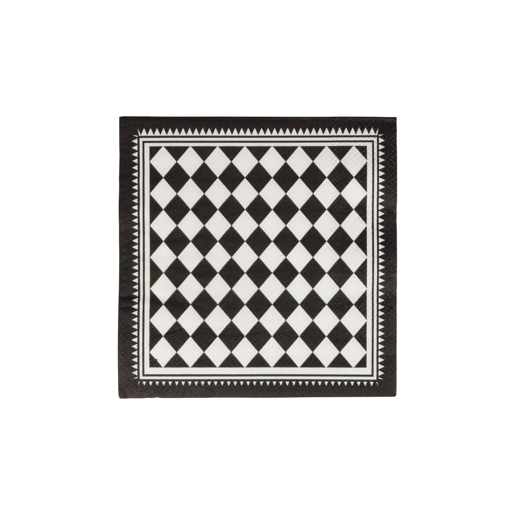 Gothic Black Checkered Dessert Napkins 24ct | The Party Darling