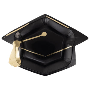Graduation Cap Lunch Plates 8ct | The Party Darling