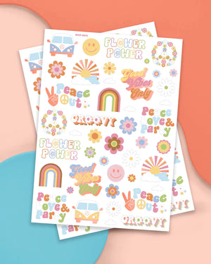 Groovy Temporary Tattoo Sheets | The Party Darling