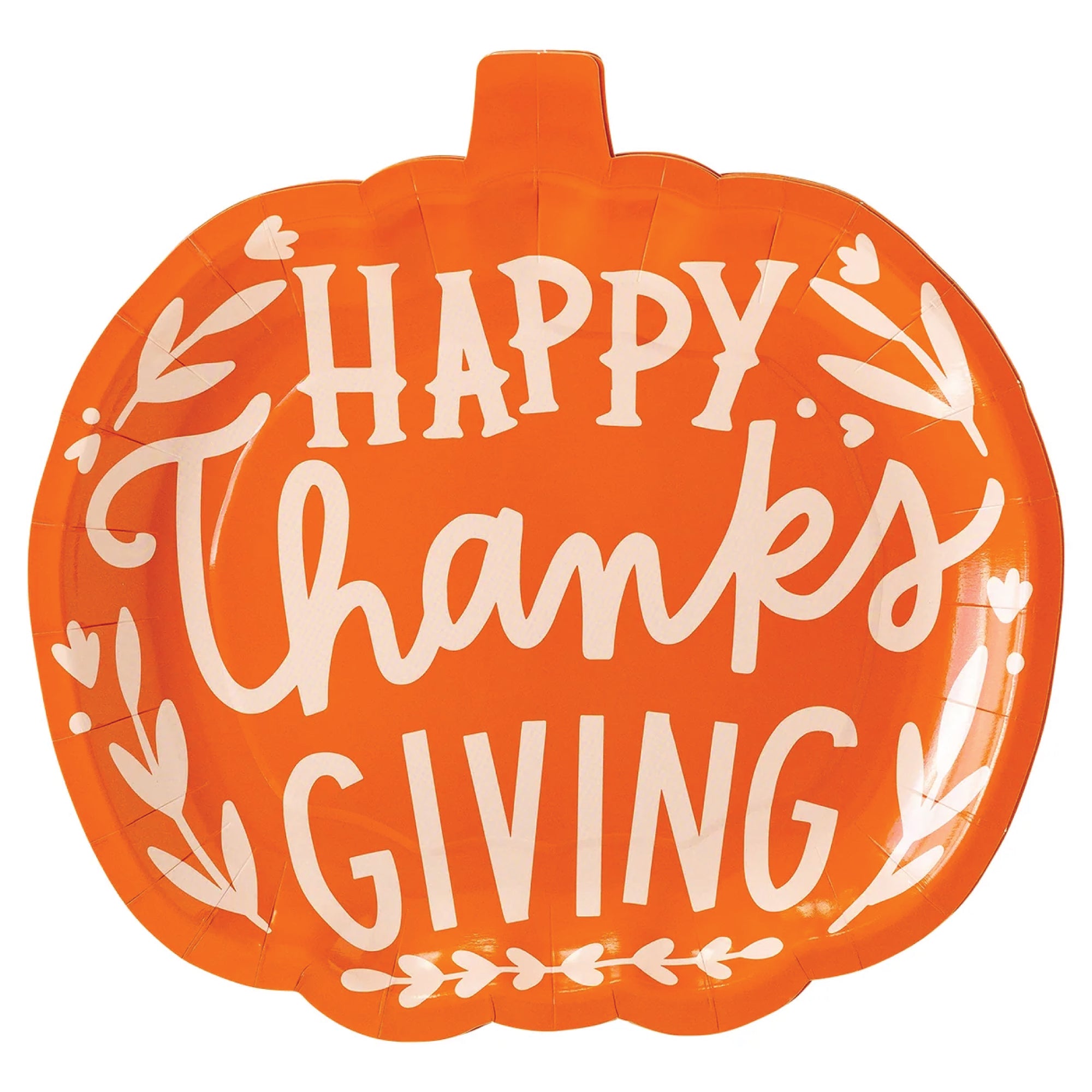 Happy Thanksgiving Pumpkin Lunch Plates 8ct | The Party Darling