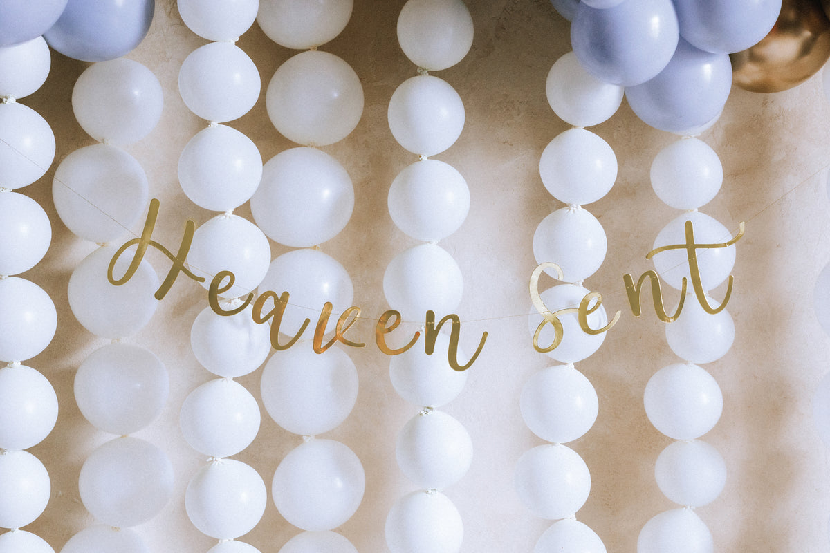 White Linking Latex Balloons 20ct Baby Shower Decorations