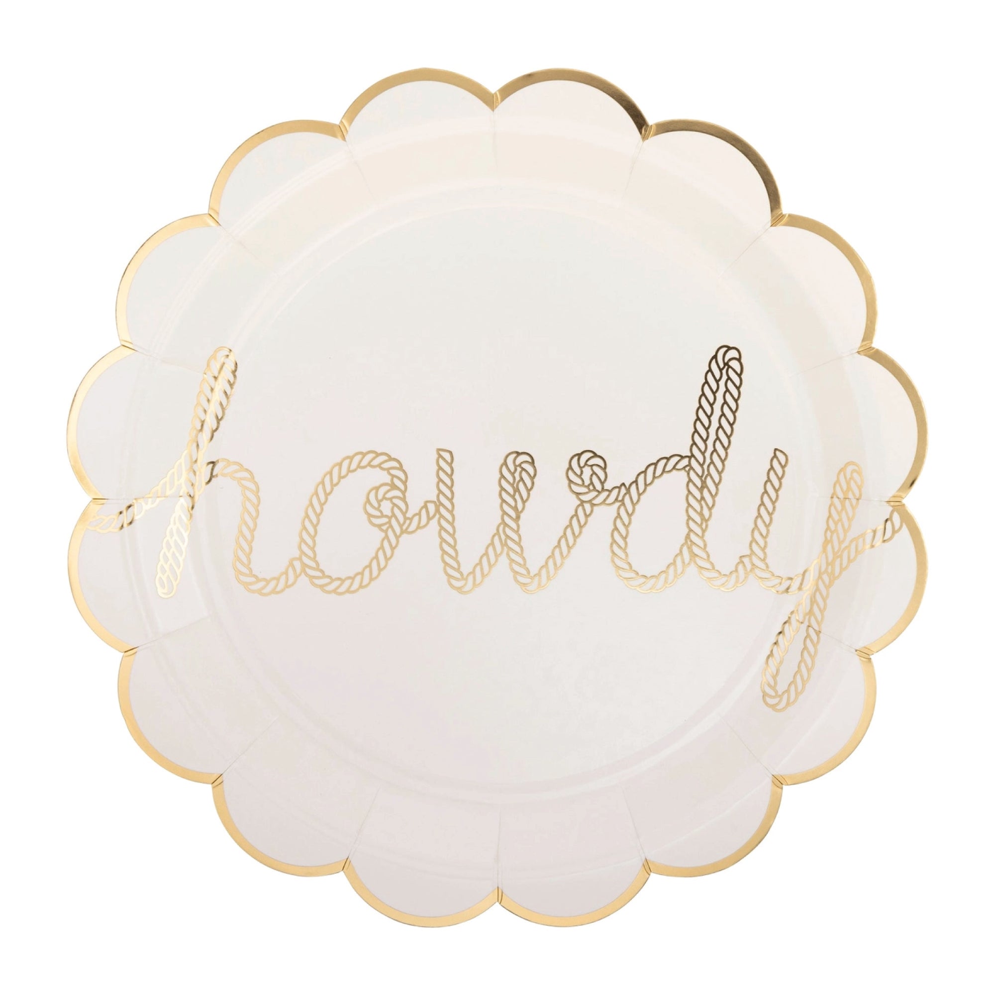 Howdy Scalloped Lunch Plates 8ct | The Party Darling