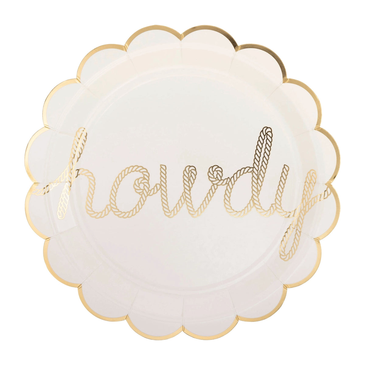 Howdy Scalloped Lunch Plates 8ct | The Party Darling
