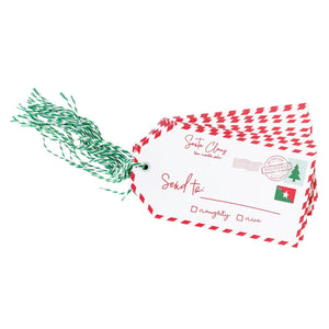 Oversized Letter From Santa Gift Tags 12ct | The Party Darling