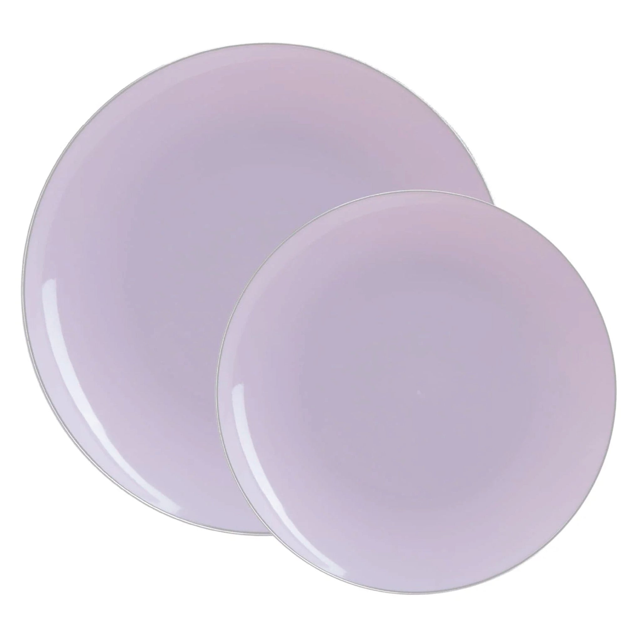 Lavender & Silver Rimmed Plastic Plates | The Party Darling