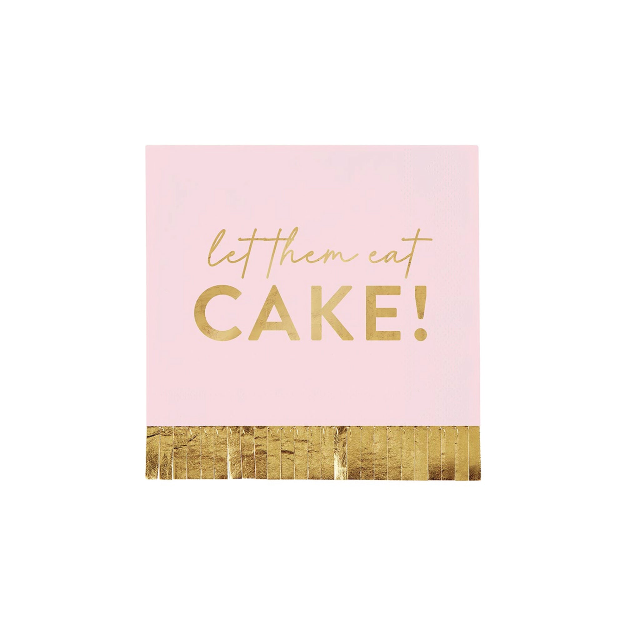Let Them Eat Cake Fringed Dessert Napkins 20ct | The Party Darling