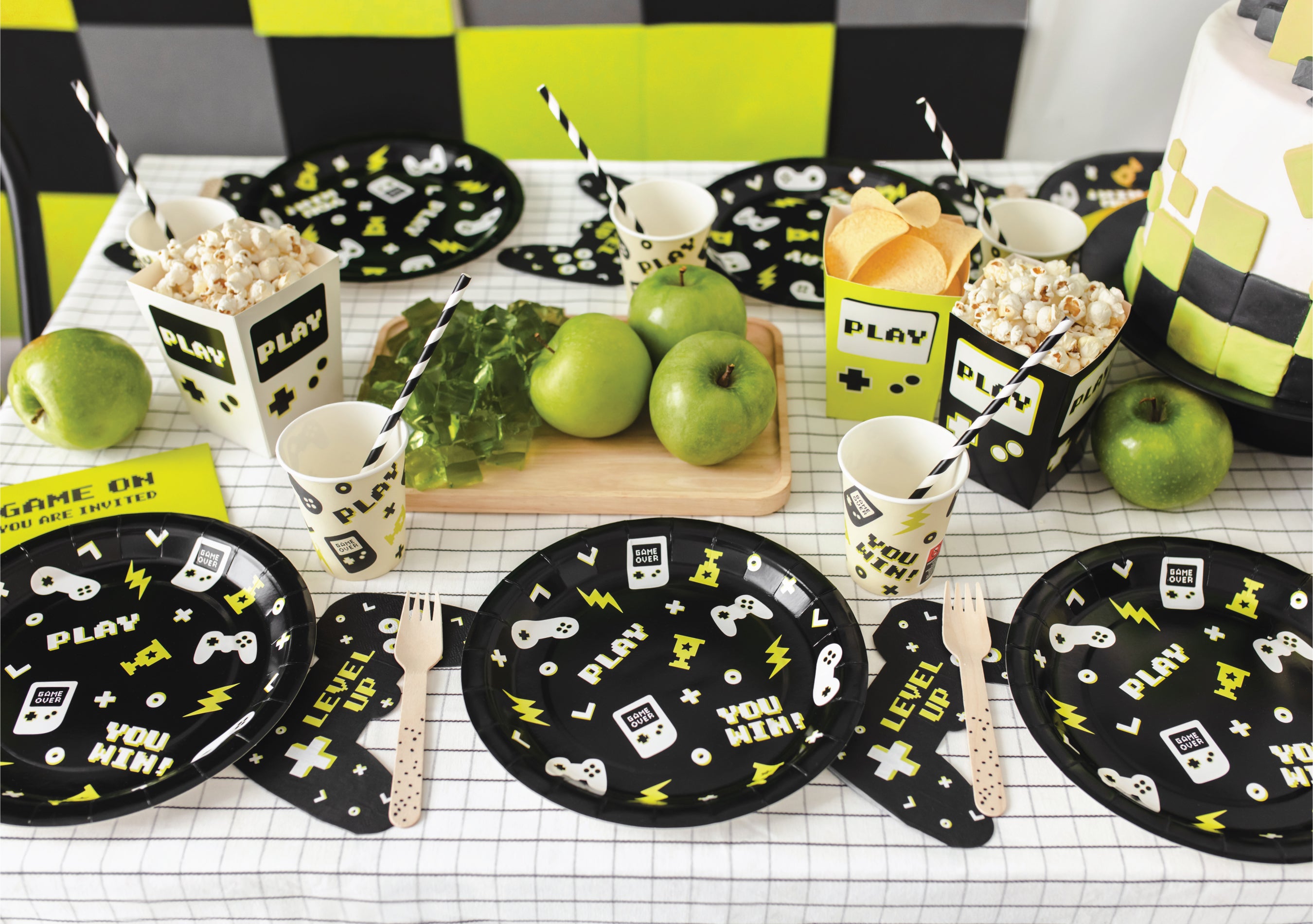 Level Up Video Game Birthday Place Setting