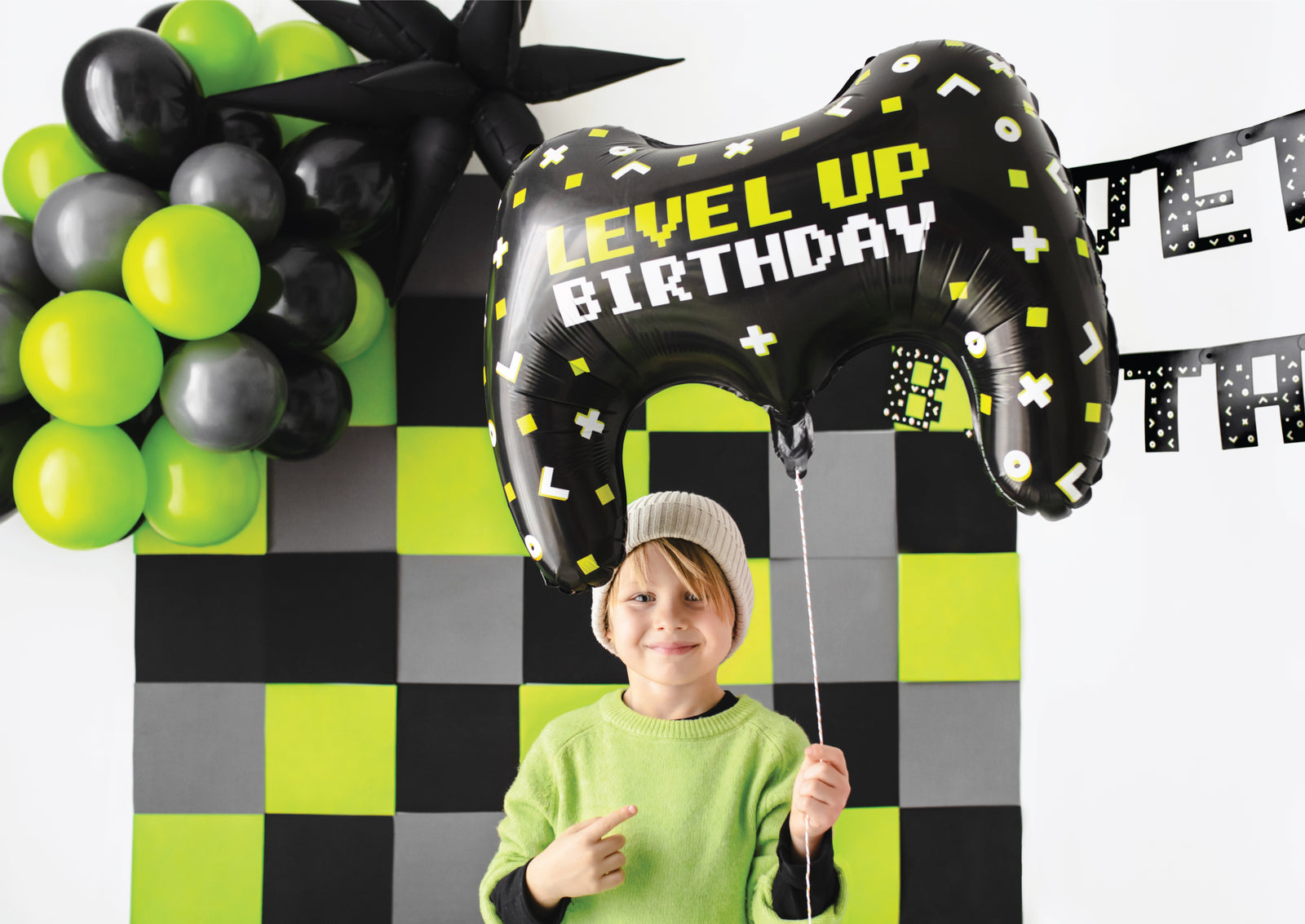 Level Up Birthday Controller Foil Balloon 25.5in | The Party Darling