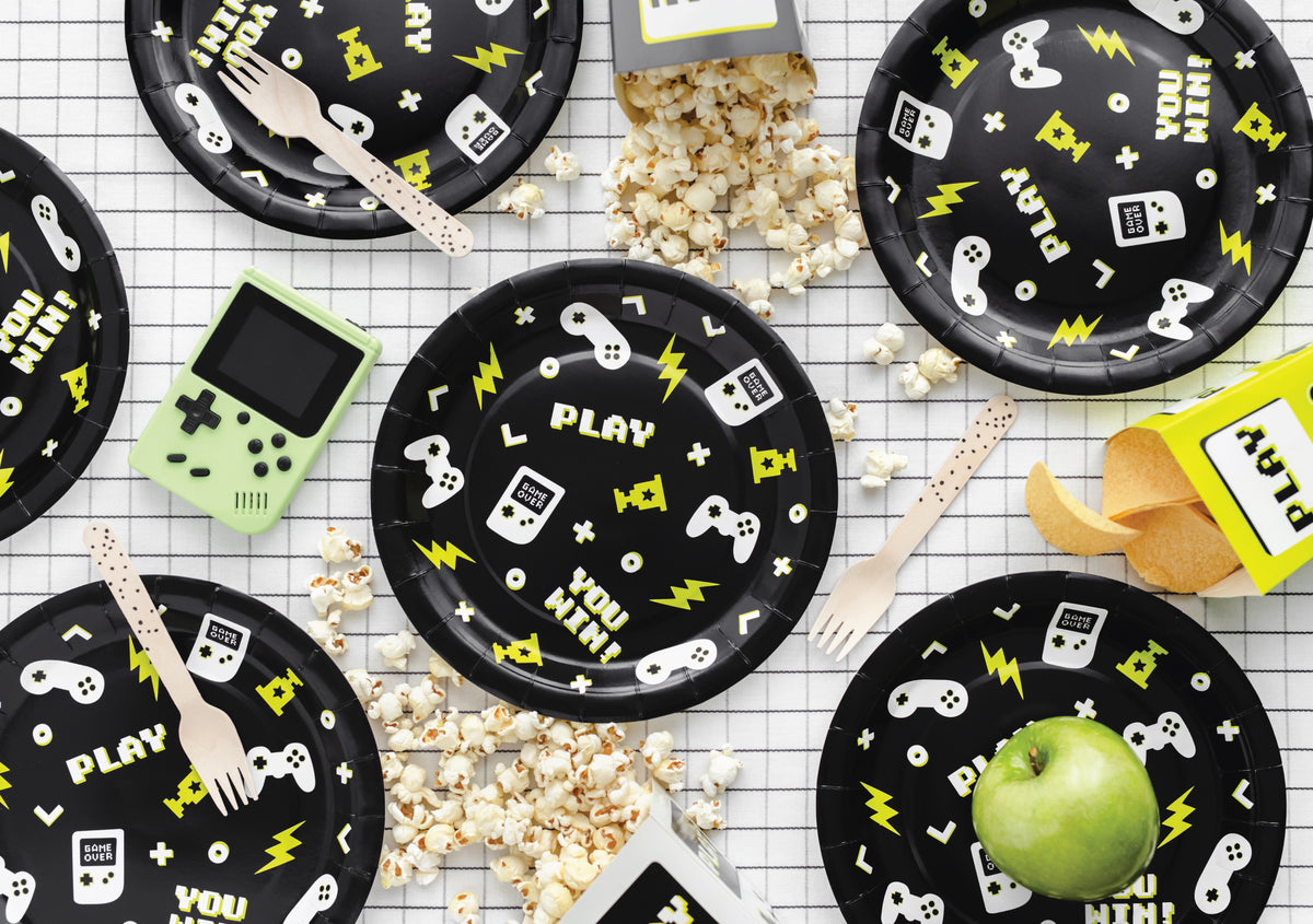 Level Up Video Game Plates