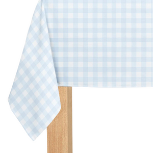 Light Blue Gingham Paper Table Cover | The Party Darling