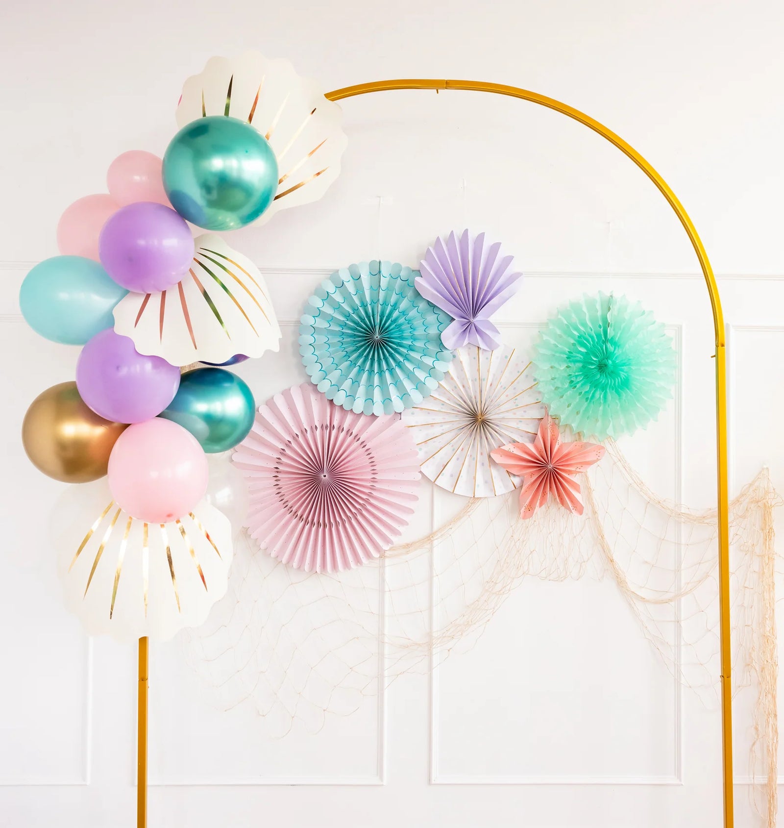 Mermaid Under the Sea Paper Fan Set 6ct | The Party Darling