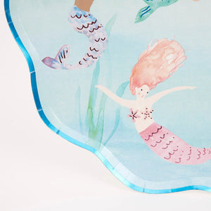 Mermaids Swimming Plates 8ct