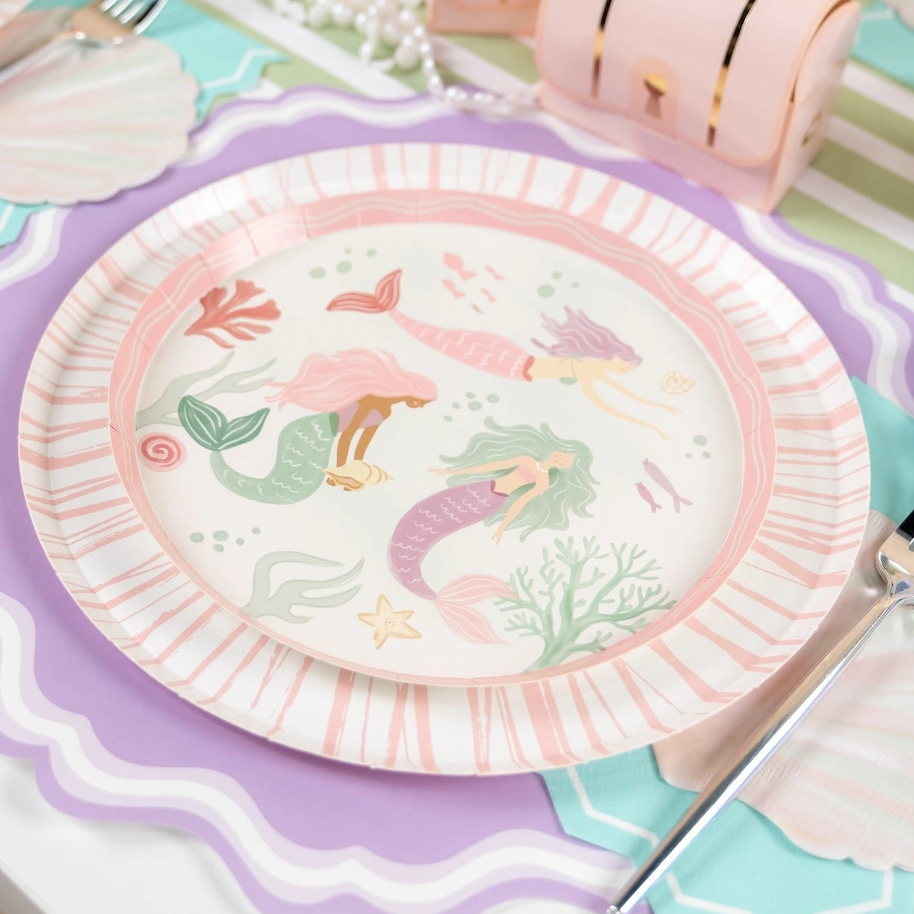 Mermaid Dessert Plates 8ct