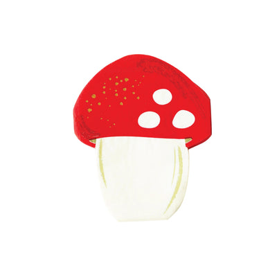 Red Mushroom Dessert Napkins 18ct