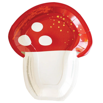 Red Mushroom Lunch Plates 8ct