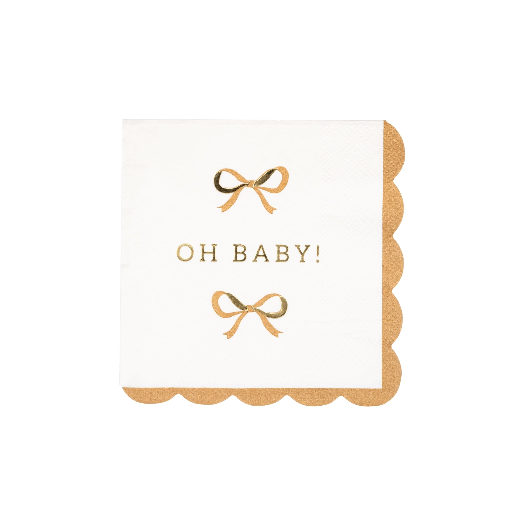 Oh Baby Gold & Tan Dessert Napkins 18ct