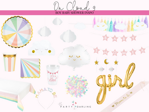on cloud 9 baby girl baby shower