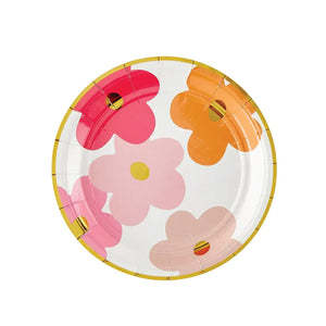 Pink & Orange Daisy Dessert Plates | The Party Darling