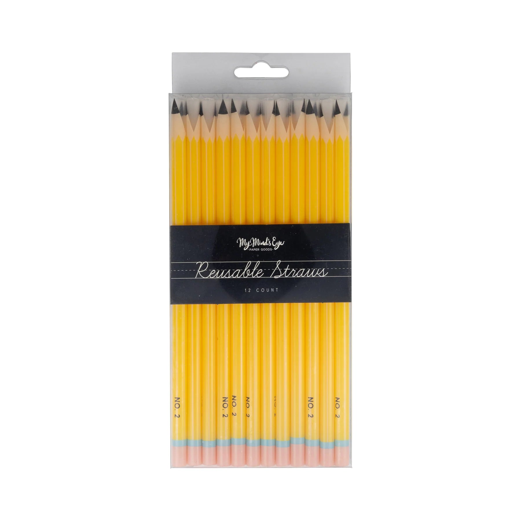 Pencil Reusable Straws 12ct