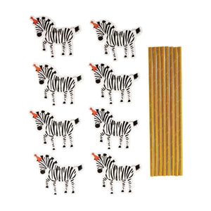 Party Animals Birthday Paper Straws 8ct | The Party Darling