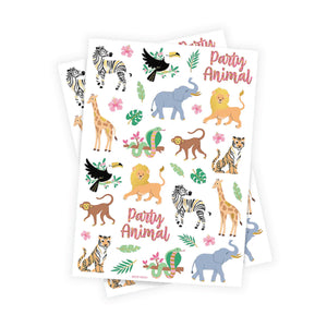 Party Animals Temporary Tattoo Sheets 2ct | The Party Darling
