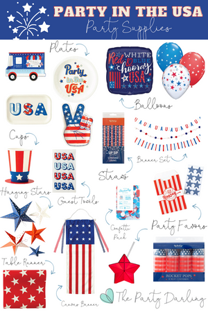 Patriotic USA Paper Guest Towels 24ct | The Party Darling