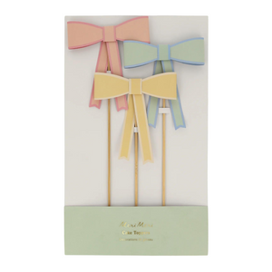 Pastel Bow Cake Toppers Meri Meri | The Party Darling