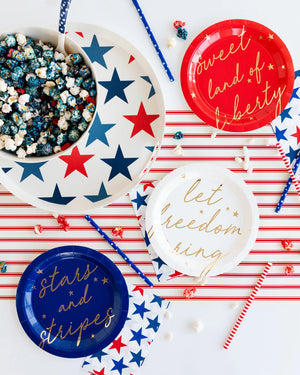 Patriotic Red, White, & Blue Plates | The Party Darling