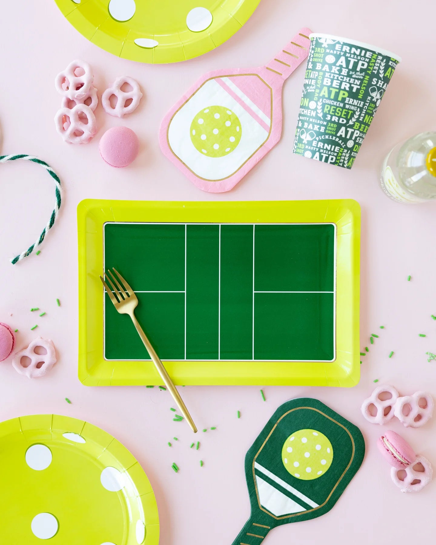 Pink Pickleball Paddle Lunch Napkins 18ct | The Party Darling