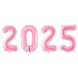 Pink 2025 Number Balloon Year 34" | The Party Darling