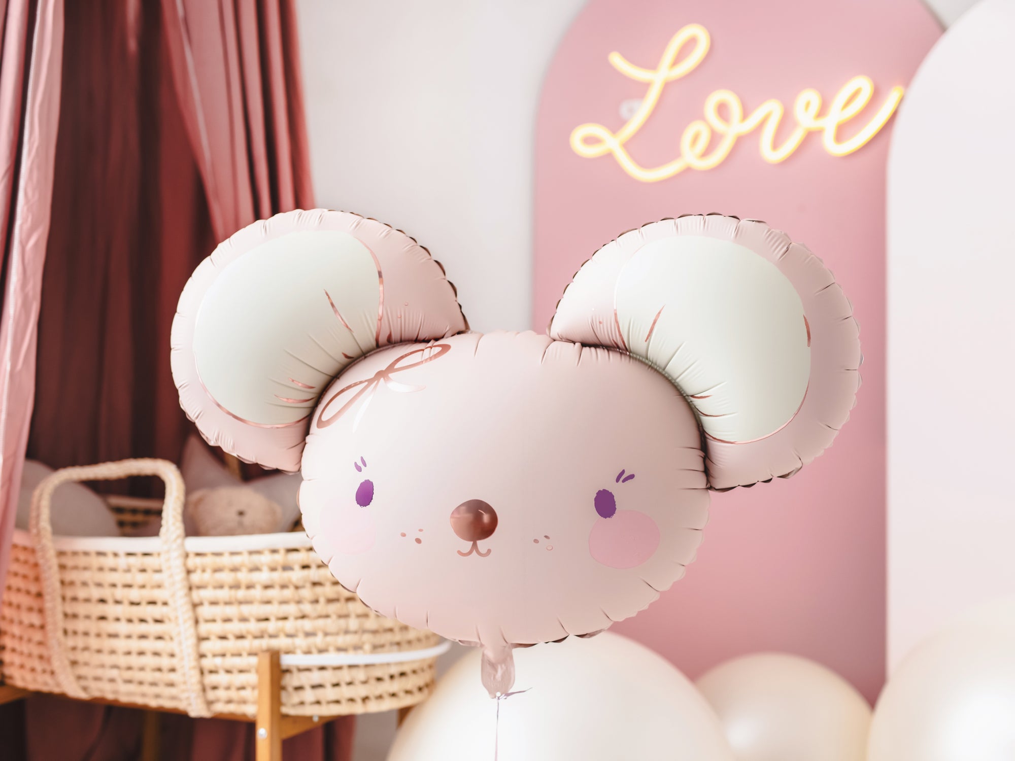 Pink Mouse Balloon 29.5in | The Party Darling