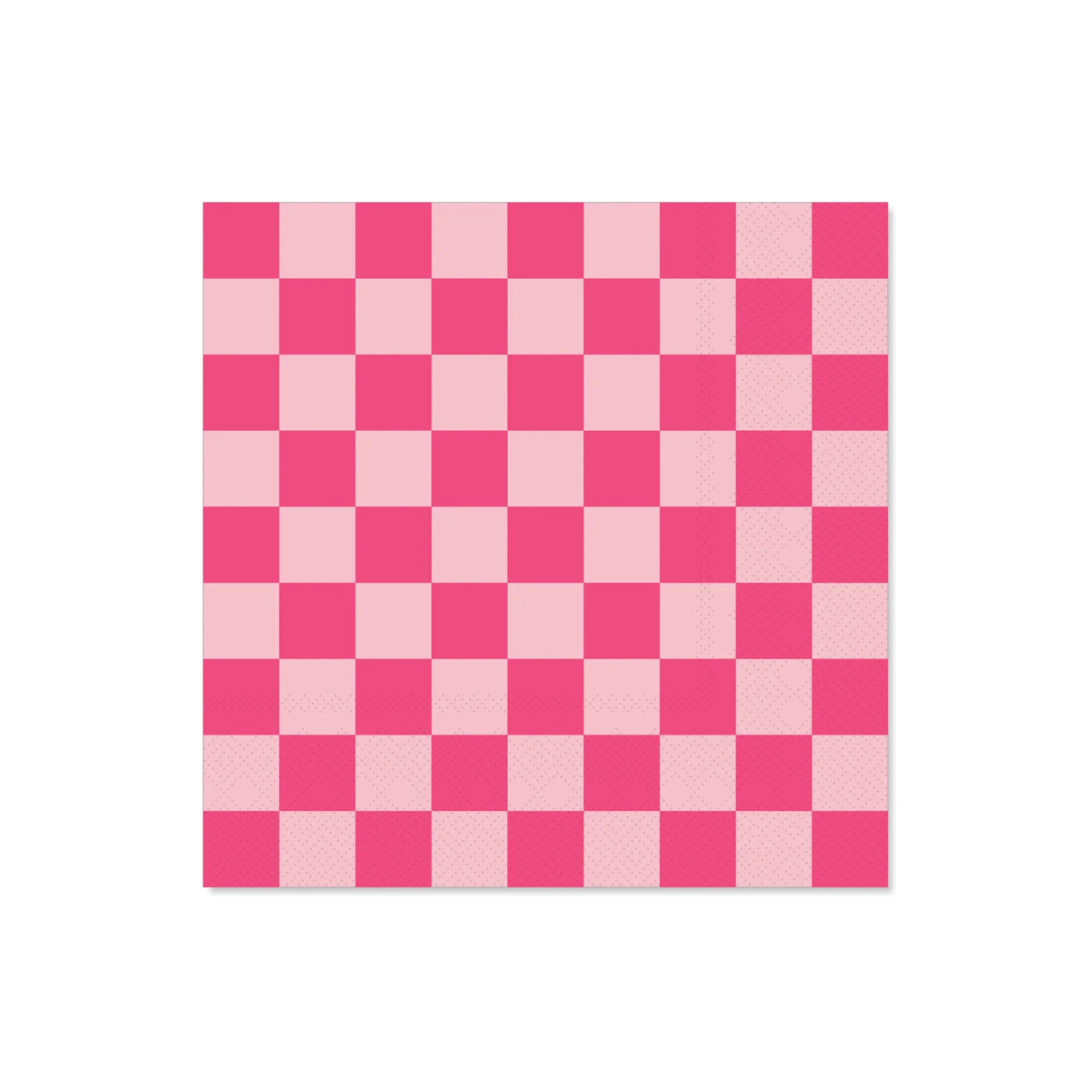 Hot Pink Checkered Lunch Napkins 20ct | The Party Darling