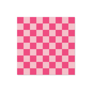 Hot Pink Checkered Lunch Napkins 20ct | The Party Darling