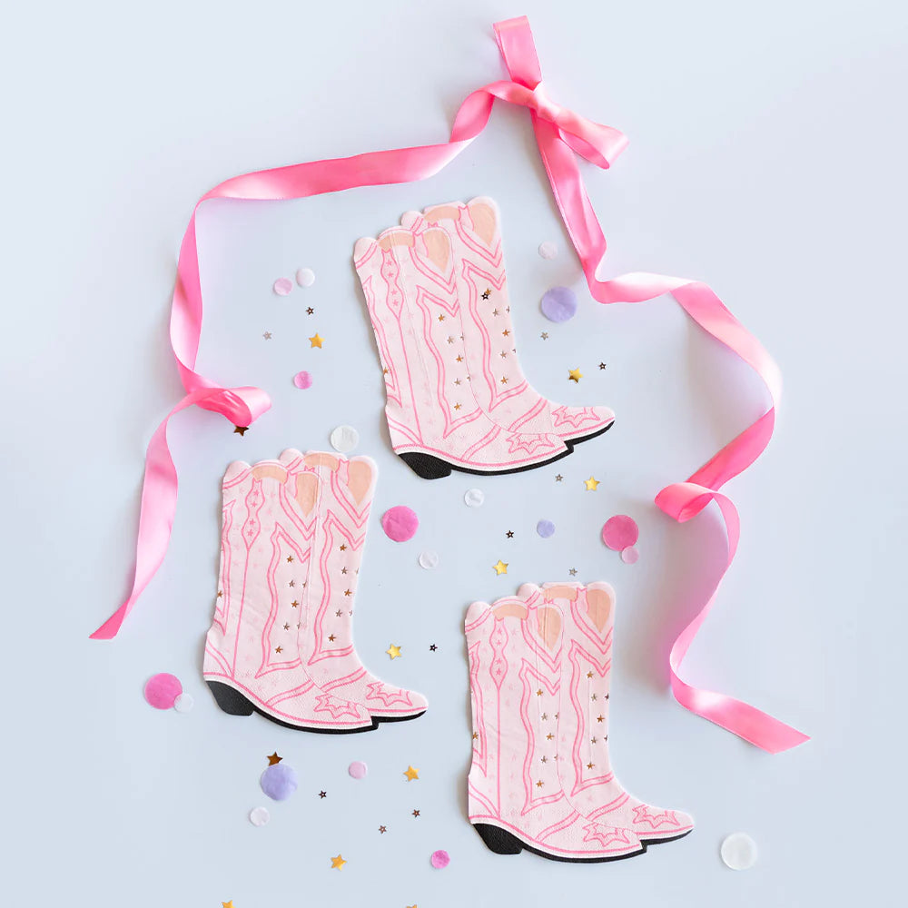 Pink Cowgirl Boot Napkins