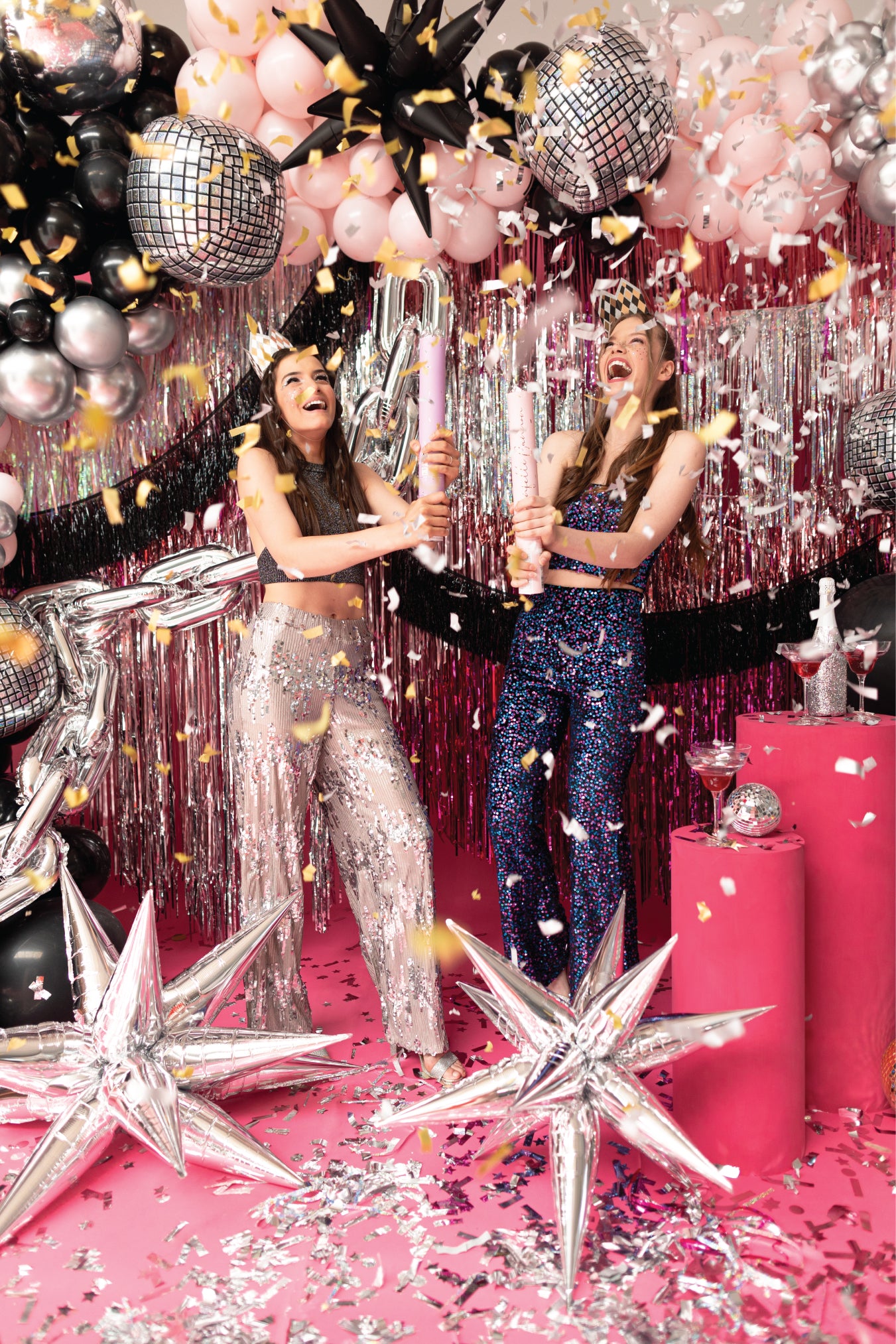 Silver Starburst Balloon 27.5in | The Party Darling