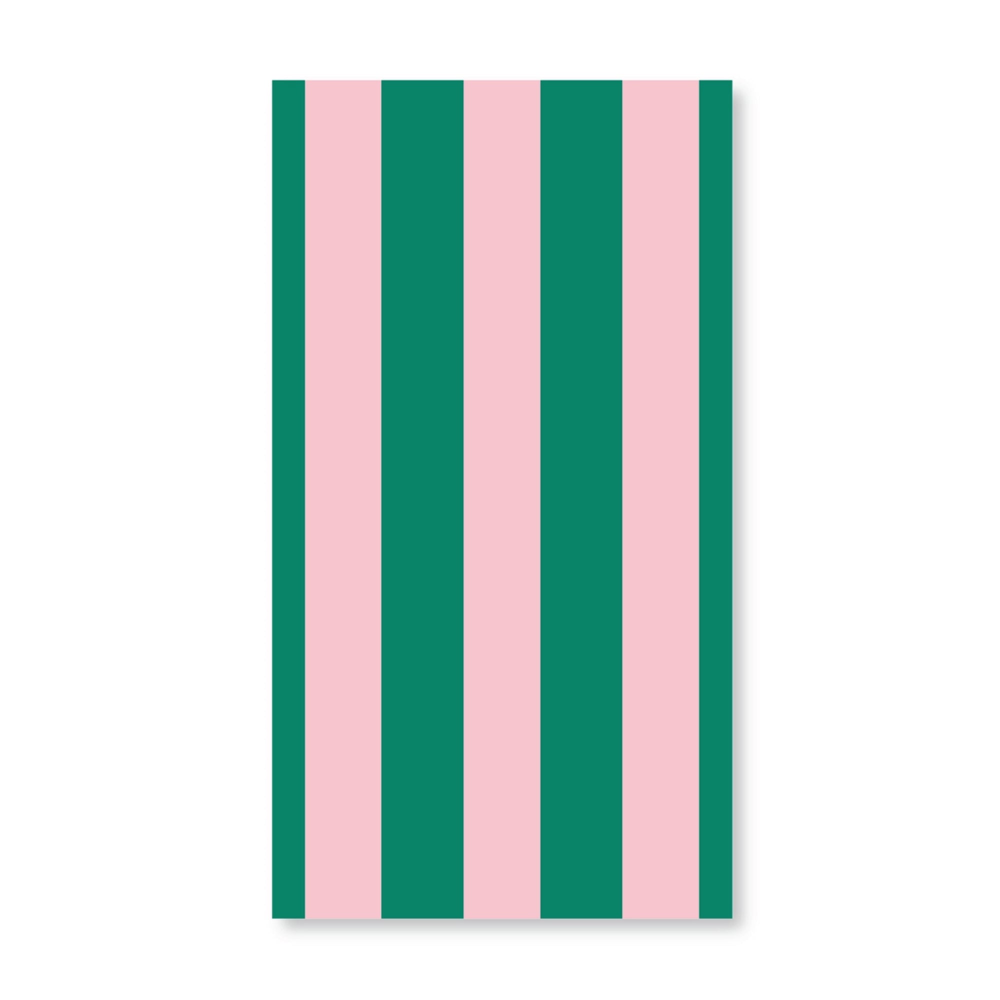 Pink & Green Cabana Striped Paper Guest Towels 20ct | The Party Darling