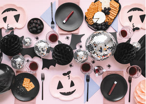 Pink Halloween Pumpkin Plates 6ct | The Party Darling