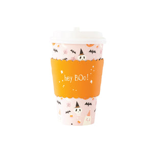 Pink Halloween Ghoul Gang Coffee Cups & Lids 8ct | The Party Darling