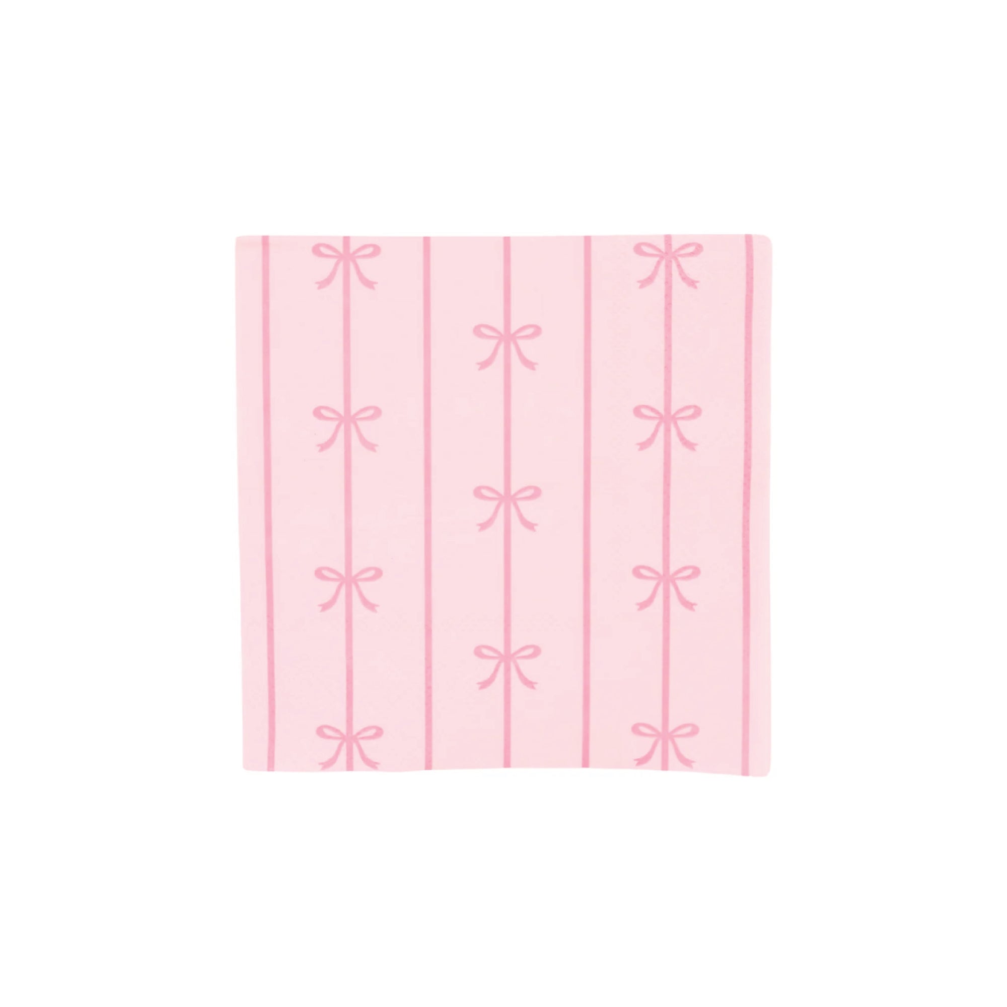 Signature Pink Bow Dessert Napkins 20ct | The Party Darling