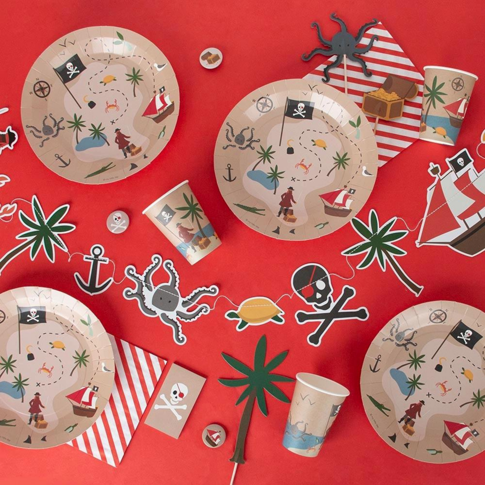 Pirate Party Paper Cups 8ct | The Party Darling