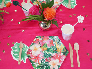 Tropical Wooden Cutlery Set for 6 | The Party Darling
