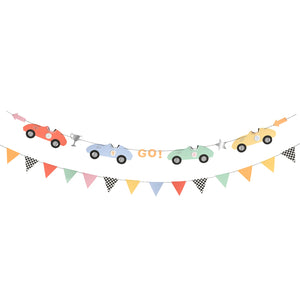 Vintage Race Cars Garland Set 6ft | The Party Darling