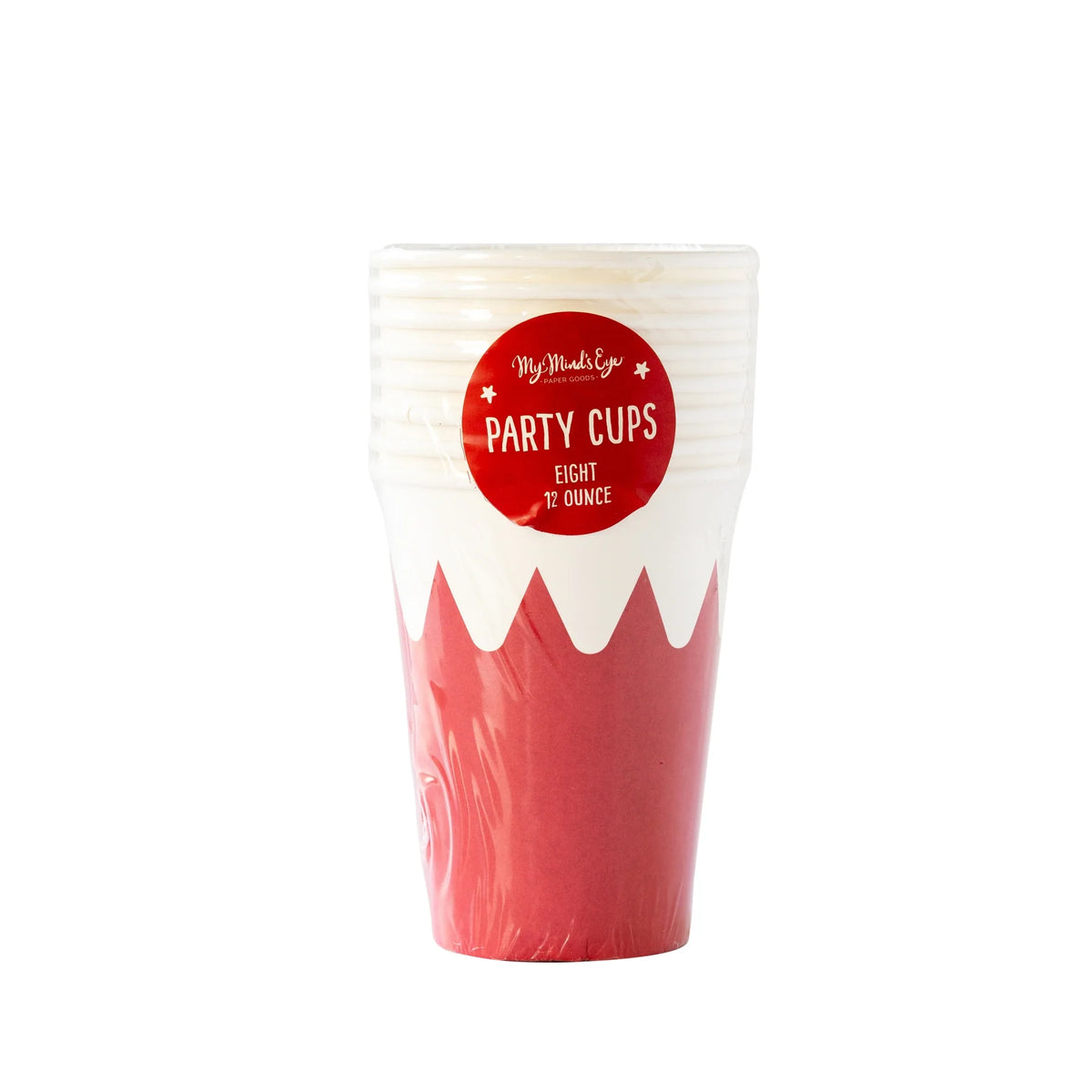 Red Elf Collar Paper Cups 8ct | The Party Darling