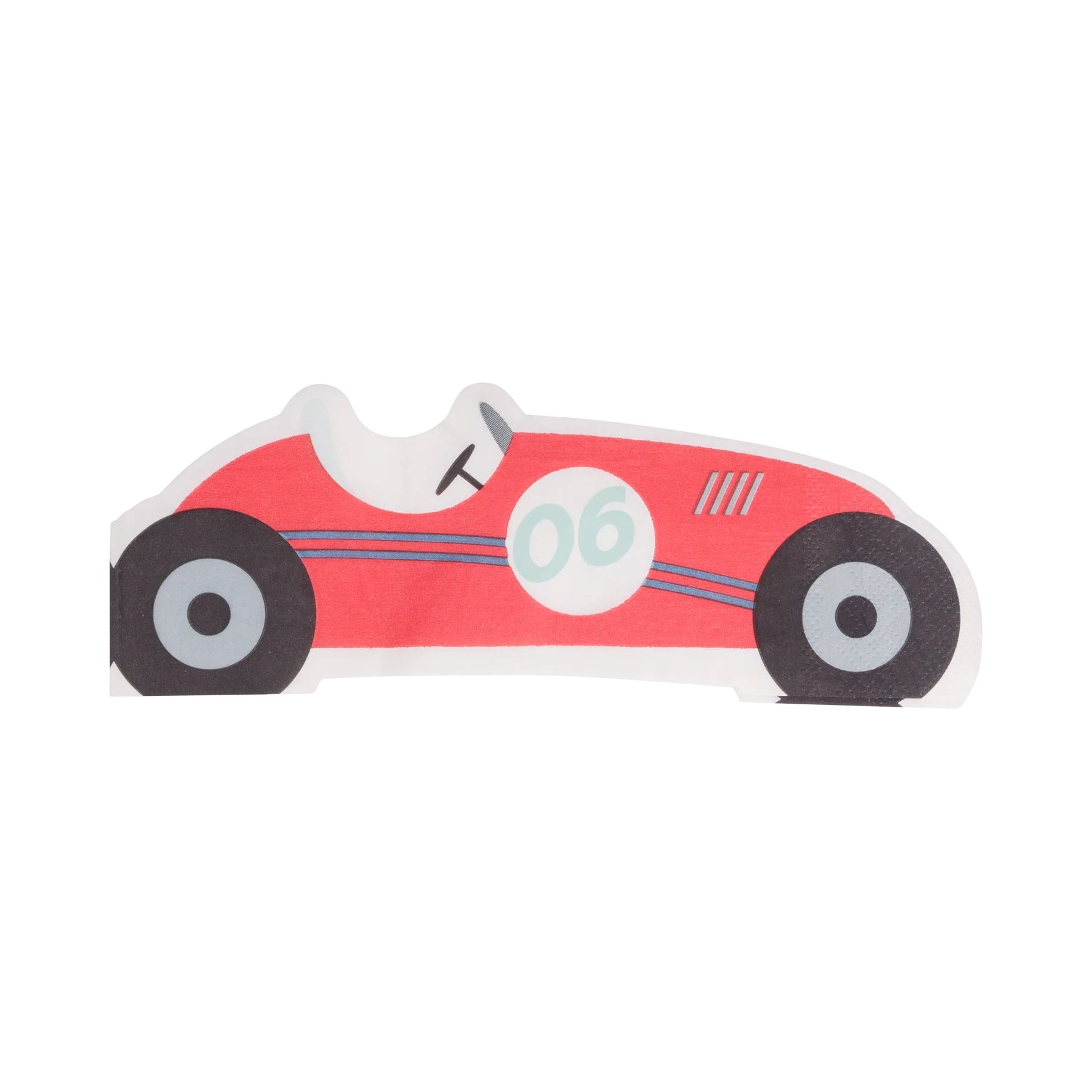 Red Vintage Racing Cars Dessert Napkin | The Party Darling