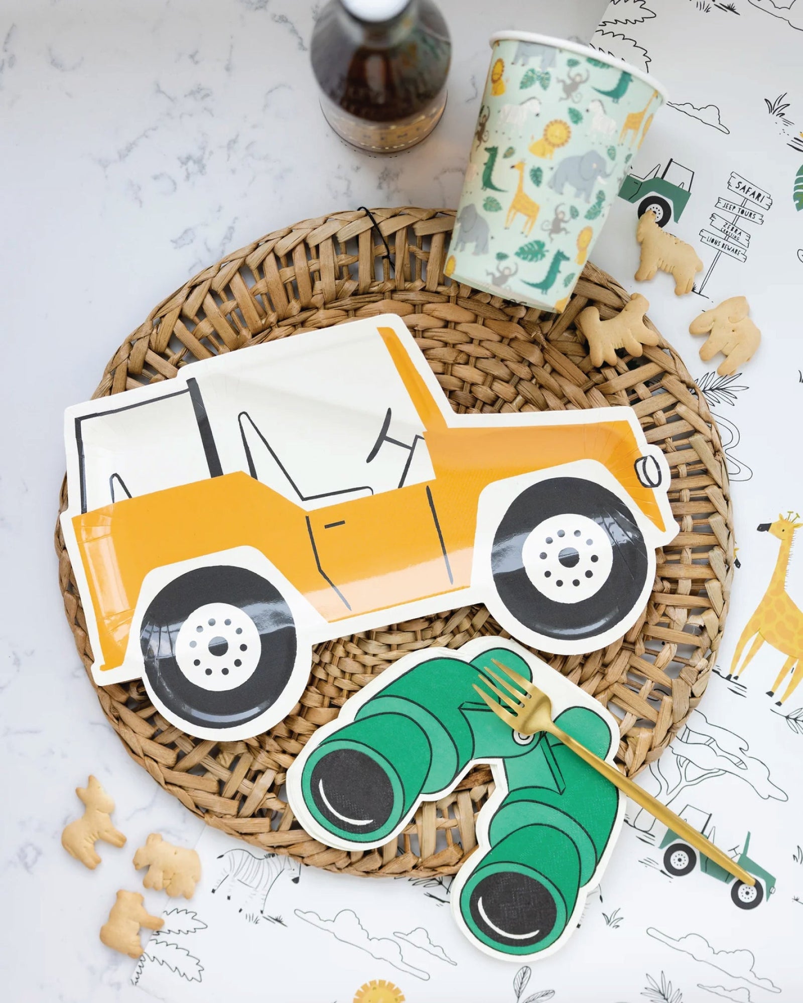 Safari Binoculars Dessert Napkins 24ct | The Party Darling