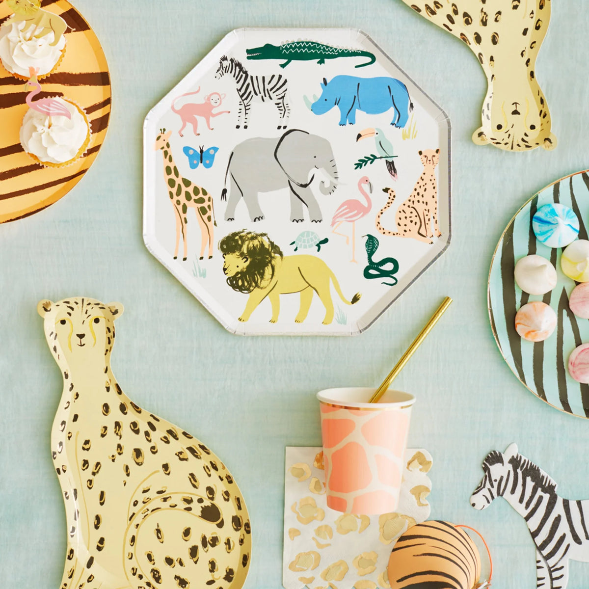 Safari Animal plates and napkins by meri meri