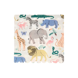 Safari Animals Lunch Napkins 20ct | The Party Darling