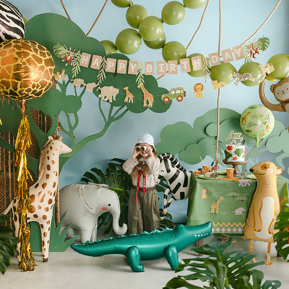 Freestanding crocodile balloon for safari parties