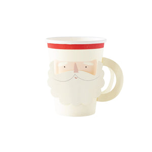 Santa Claus Paper Cups with Handles 8ct | The Party Darling