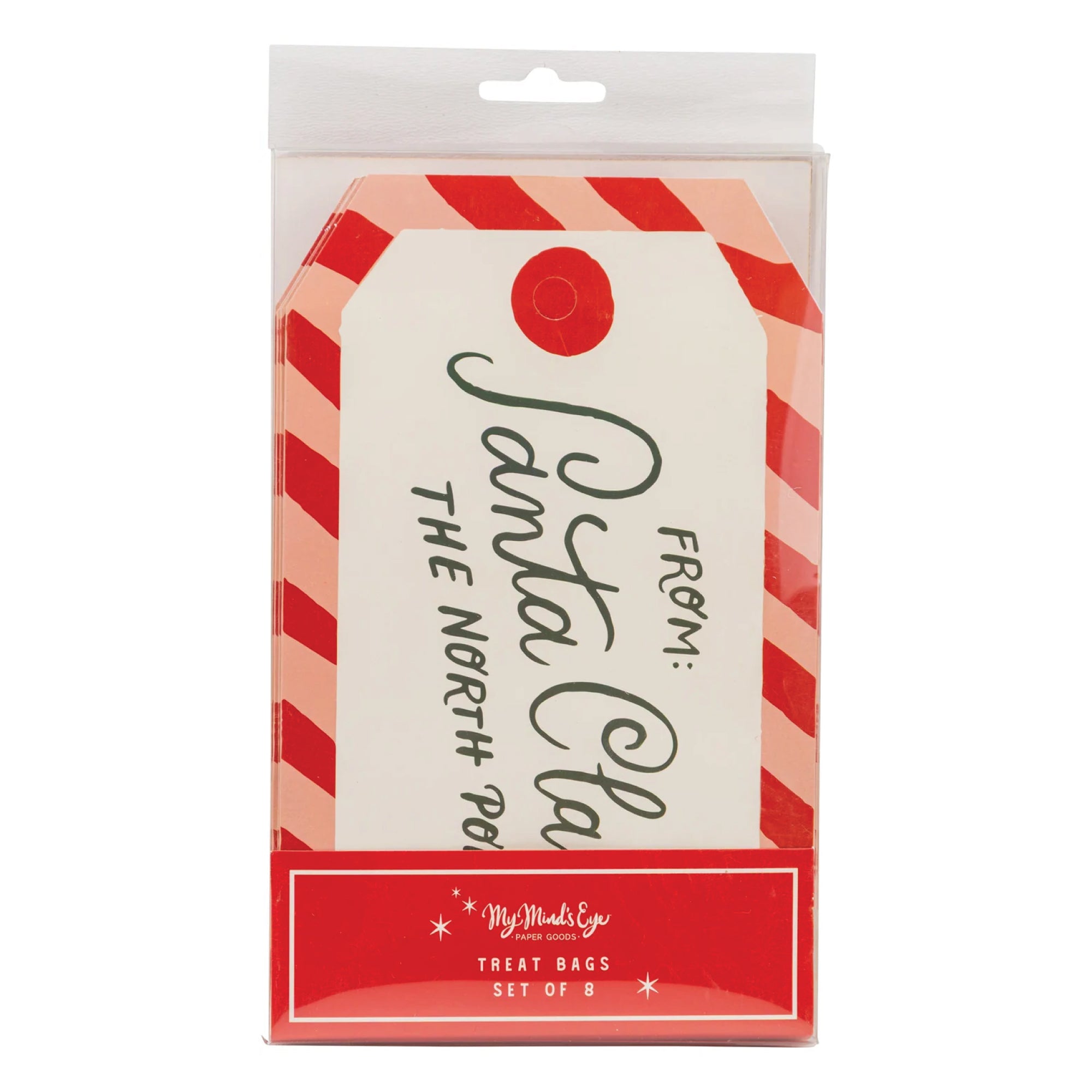 Packaging of 8 treat bags with 'From Santa Claus'